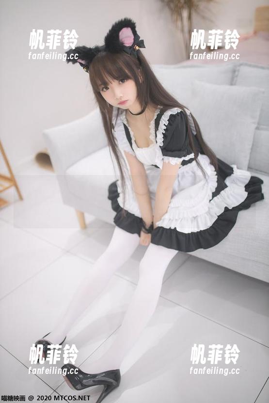 在线看图也太好玩了，喵糖映画黑色JK少女图集，充满了各种微妙的气息。